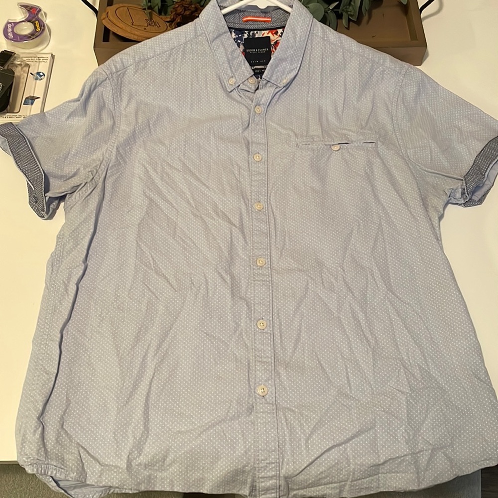 Dad shirt, denim & flower